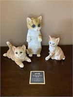 Lot of Resin Playful Cat Figurines