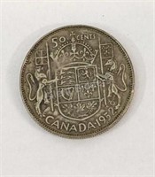 1952 Canada Fifty Cent Silver Circulated Coin