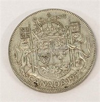 1952 Canada Fifty Cent Silver Circulated Coin