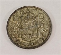 1953 Canada Fifty Cent Silver Circulated Coin