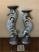 Set of 2 Sea Horse Candle Holders