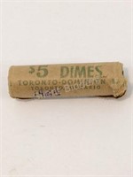 1965 Silver Roll of Canada Dimes