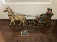 One Horse Open Sleigh Sculpture
