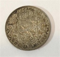 1962 Silver 2 1/2 Gulden Netherlands