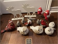 Lot of Assorted Christmas Birds & Moose