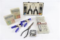 Assorted Hobby Kit Tools, Clamps, Measuring Tape