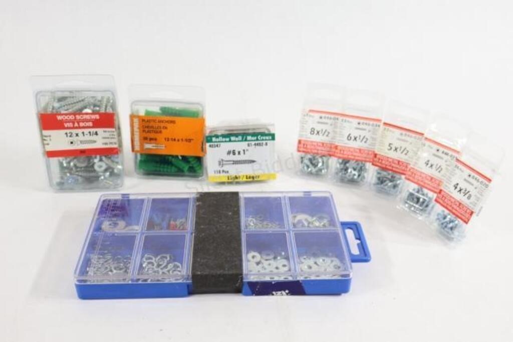 Assorted Boxes for Screws, Anchors and Washers
