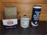 vintage texaco NOS filter and inflator
