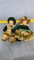 2 8in Vintage Bisque Dolls