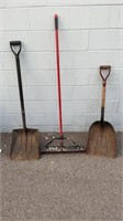 Shovels and broom