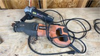 Rigid reciprocating saw and Duramax Angle Grinder