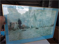 huge sailing print for  cottage wall claude monet