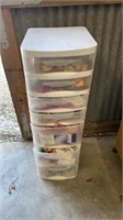 Plastic Drawer Storage Full of Crafting Supplies