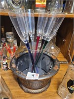 Champagne Bucket with Flute Glasses