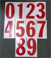 Set of 1960s Gas Station Price Metal Numbers 8 x15