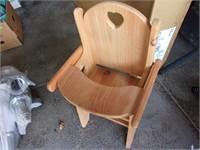 wood child chair