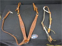 Scott Thomas Bred Collar & Raw Hide Head Stall