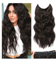 Hair Extensions Dark Brown Invisible Wire 20"