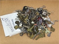 Vtg Group of Keys, Key Chains, Padlock & More