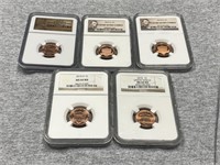 NGC Lincoln Graded Pennies Lot