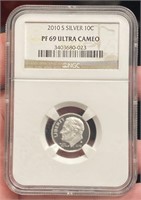 NGC 2010S Silver PF69 Roosevelt DIme Graded