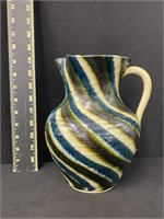 Very Nice, AV Smith Swirl Pottery Pitcher w/ Runs