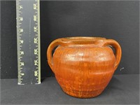 Early Red Pottery Apothecary Jar w/ Handles