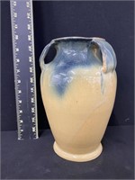 Glossy, Three Handled Pottery Vase