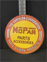 Mopar Round Metal Advertising Sign