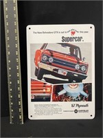 '67 Plymouth Metal Advertising Sign