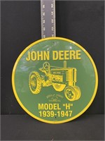 John Deere Model H Metal Sign