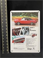 Dodge Charger Metal Advertising Sign