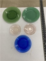 Group of Plates - Jadeite, Depression, Cobalt