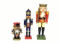 3 German & Other Hand Painted Nutcrackers