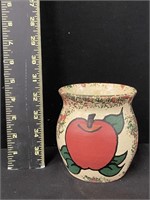 Richard Kale Handpainted Apple Pottery Vase