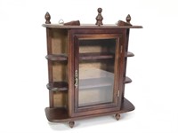 Vtg Wood Display Cabinet / Shelf