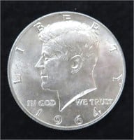 1964 90% Silver Kennedy Half Dollar, $8.81