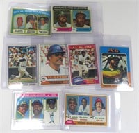 Eight (8) Reggie Jackson Baseball Cards