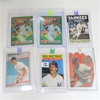 SIX (6) Don Mattingly Baseball Cards