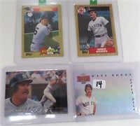Four (4) Wade Boggs Baseball Cards