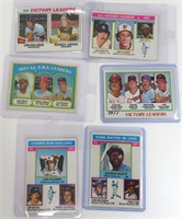 SIX (6) 1970's Leaders Card incl. Steve Carlton,