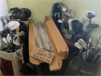 Assorted Used Golf Clubs 7 Sets & Bags