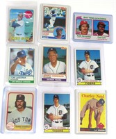 Nine (9) Baseball Cards incl. Tommy Lasorda,