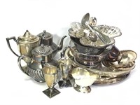 Large Assortment of Silver Plated Dinnerware