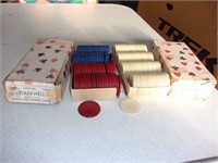 vintage heavy poker chip lot