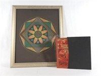 Abstract Color Wheel Signed Framed Artwork & Folio