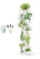 NEW $62 8 Tier 9 Potted White Plant Stand