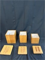 Tiered Wooden Storage Boxes