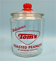 Vintage Tom's Toasted Peanuts Jar