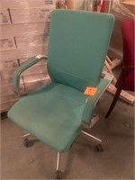 Vintage style seafoam green office chair